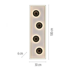 LED Deckenleuchte dimmbar schwarz Fernbedienung CCT Tunneleffekt