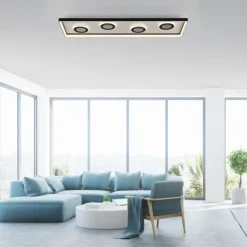 LED Deckenleuchte dimmbar schwarz Fernbedienung CCT Tunneleffekt