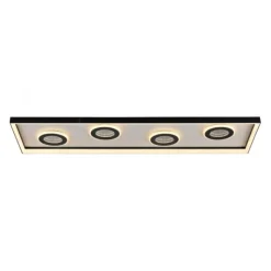 LED Deckenleuchte dimmbar schwarz Fernbedienung CCT Tunneleffekt