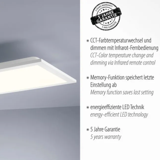 LED Deckenleuchte dimmbar weiß CCT Fernbedienung warmweiß Deckenlampe