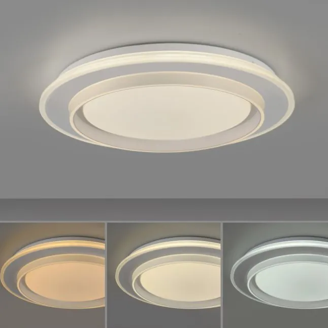 LED Deckenleuchte, dimmbar, weiß, mit Fernbedienung