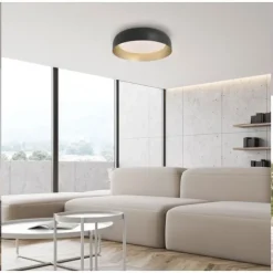 LED Deckenleuchte D=40 schwarz dimmbar per Fernbedienung CCT
