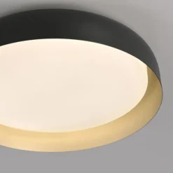 LED Deckenleuchte D=57 schwarz gold dimmbar per Fernbedienung CCT