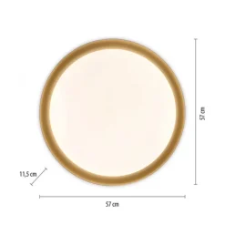 LED Deckenleuchte D=57 schwarz gold dimmbar per Fernbedienung CCT