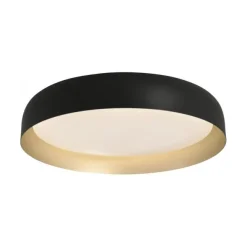 LED Deckenleuchte D=57 schwarz gold dimmbar per Fernbedienung CCT