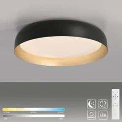 LED Deckenleuchte D=57 schwarz gold dimmbar per Fernbedienung CCT