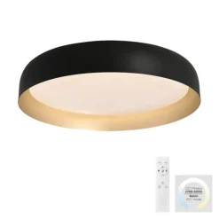 LED Deckenleuchte D=57 schwarz gold dimmbar per Fernbedienung CCT