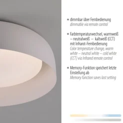 LED Deckenleuchte D=40 weiß dimmbar per Fernbedienung CCT