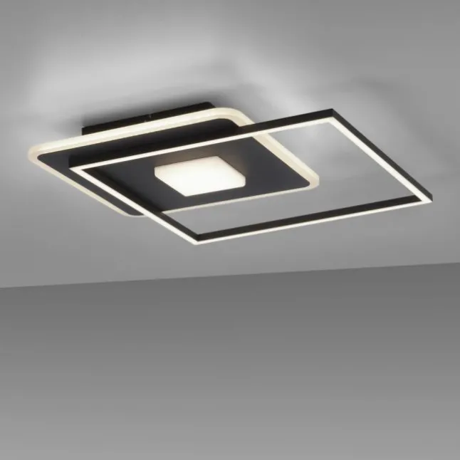 LED Deckenleuchte eckig Switchmo schwarz 3 Stufen Dimmung modern