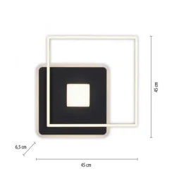 LED Deckenleuchte eckig Switchmo schwarz 3 Stufen Dimmung modern