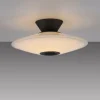 LED Deckenleuchte, ELIPSA, schwarz, Tronicdimmer, Opalglas