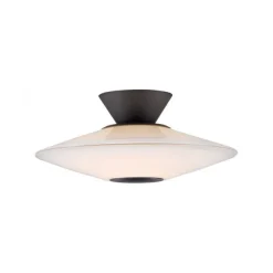 LED Deckenleuchte, ELIPSA, schwarz, Tronicdimmer, Opalglas