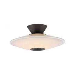 LED Deckenleuchte, ELIPSA, schwarz, Tronicdimmer, Opalglas