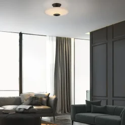 LED Deckenleuchte, ELIPSA, schwarz, Tronicdimmer, Opalglas