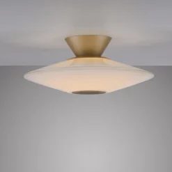 LED Deckenleuchte, ELIPSA, toffee, Tronicdimmer, Opalglas