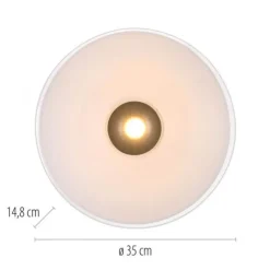 LED Deckenleuchte, ELIPSA, toffee, Tronicdimmer, Opalglas