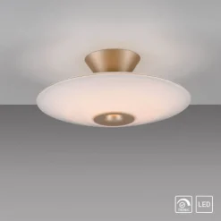 LED Deckenleuchte, ELIPSA, toffee, Tronicdimmer, Opalglas