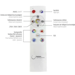 LED-Deckenleuchte, Farbwechsel, Fernbedienung, dimmbar