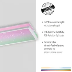 LED-Deckenleuchte, Farbwechsel, Fernbedienung, dimmbar