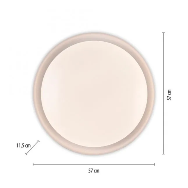 LED Deckenleuchte Fernbedienung weiß D=57cm dimmbar Memoryfunktion