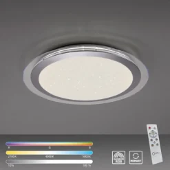 LED Deckenleuchte flach 45x45cm rund weiß dimmbar Farbspiel CCT LED Panel