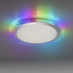LED Deckenleuchte flach 45x45cm rund weiß dimmbar Farbspiel CCT LED Panel