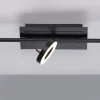 LED Deckenleuchte 3 flammig anthrazitfarbig drehbar IP44 warmweiß