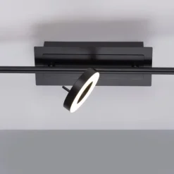 LED Deckenleuchte 3 flammig anthrazitfarbig drehbar IP44 warmweiß