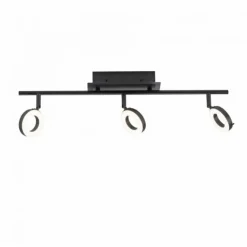 LED Deckenleuchte 3 flammig anthrazitfarbig drehbar IP44 warmweiß