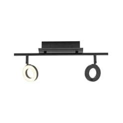 LED Deckenleuchte 2 flammig anthrazitfarbig drehbar IP44 warmweiß