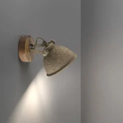 LED Deckenleuchte 1 flammig beige retro schwenkbar Industrie Style