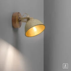 LED Deckenleuchte 1 flammig beige retro schwenkbar Industrie Style