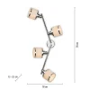LED Deckenleuchte 4 flammig chrom glänzend drehbar Innenlampe