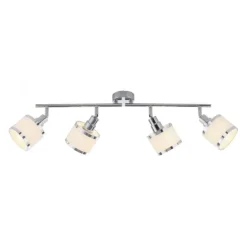 LED Deckenleuchte 4 flammig chrom glänzend drehbar Innenlampe