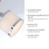 LED Deckenleuchte 2 flammig chrom glänzend drehbar Innenleuchte