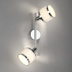 LED Deckenleuchte 2 flammig chrom glänzend drehbar Innenleuchte
