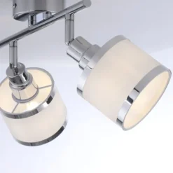 LED Deckenleuchte 2 flammig chrom glänzend drehbar Innenleuchte