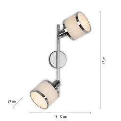 LED Deckenleuchte 2 flammig chrom glänzend drehbar Innenleuchte