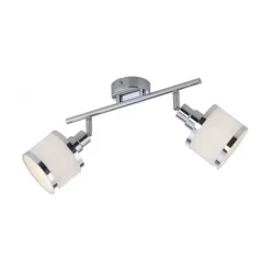 LED Deckenleuchte 2 flammig chrom glänzend drehbar Innenleuchte
