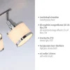 LED Deckenleuchte 3 flammig chrom glänzend drehbar Wohnlampe