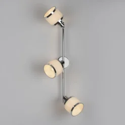 LED Deckenleuchte 3 flammig chrom glänzend drehbar Wohnlampe