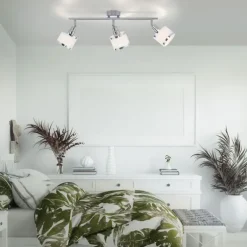 LED Deckenleuchte 3 flammig chrom glänzend drehbar Wohnlampe