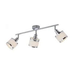 LED Deckenleuchte 3 flammig chrom glänzend drehbar Wohnlampe