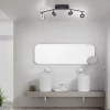LED Deckenleuchte 4 flammige anthrazitfarbig drehbar IP44 warmweiß