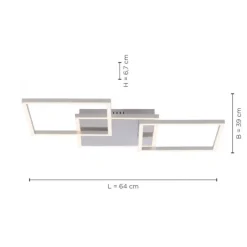 LED Deckenleuchte 3-flammig, quadratisch schwenkbar, warmweiß
