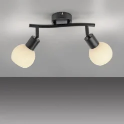 LED Deckenleuchte 2 flammig schwarz Spot drehbar zeitloses Design