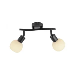 LED Deckenleuchte 2 flammig schwarz Spot drehbar zeitloses Design