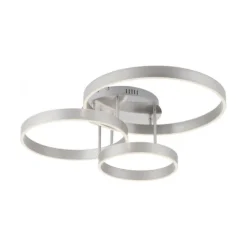 LED Deckenleuchte 3 flammig silber Up- Downlight dimmbar Fernbedienung