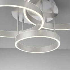LED Deckenleuchte 3 flammig silber Up- Downlight dimmbar Fernbedienung