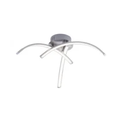 LED Deckenleuchte, 3-flammig, stahl, gebogene Form, filigran